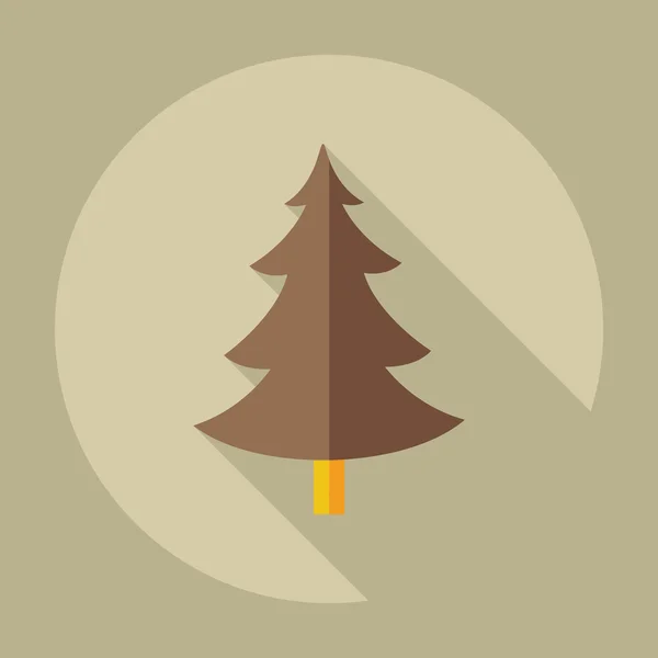 Plochá moderní design s stín ikony vánoční strom — Stockový vektor