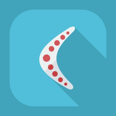 Gölge simgeler bumerang ile düz modern tasarım