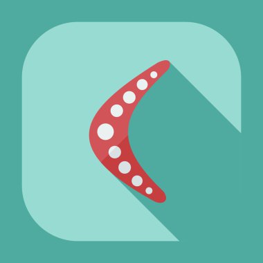 Gölge simgeler bumerang ile düz modern tasarım