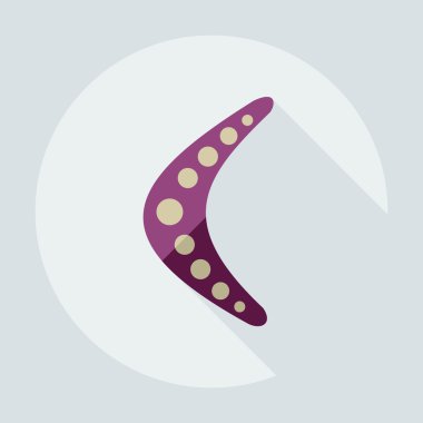 Gölge simgeler bumerang ile düz modern tasarım