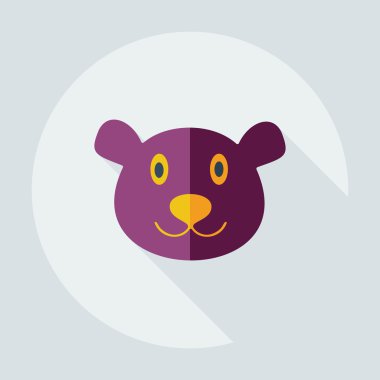 Gölge simgeler ayı Kanada ile düz modern tasarım