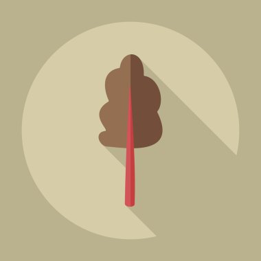 Gölge simgeler akçaağaç ile düz modern tasarım