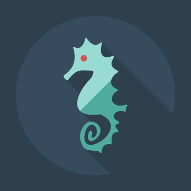 Gölge simgeler denizatı ile düz modern tasarım   