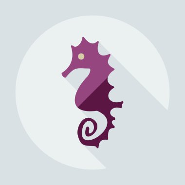 Gölge simgeler denizatı ile düz modern tasarım   