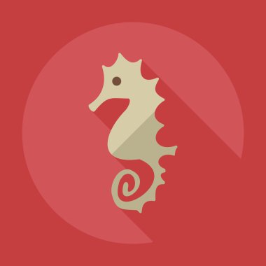 Gölge simgeler denizatı ile düz modern tasarım   