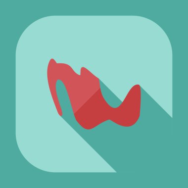 Gölge simgeler harita Meksika ile düz modern tasarım