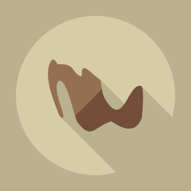 Gölge simgeler harita Meksika ile düz modern tasarım