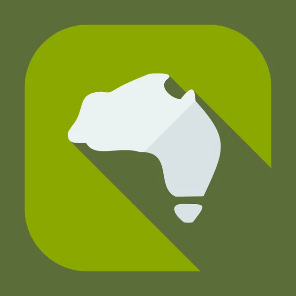Diseño moderno plano con iconos de sombra mapa Australia — Vector de stock