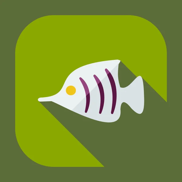 Diseño moderno plano con iconos de sombra peces pequeños — Archivo Imágenes Vectoriales