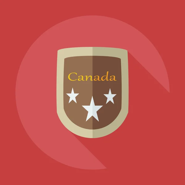 Плоский современный дизайн с теневыми иконами гербов Канады — стоковый вектор