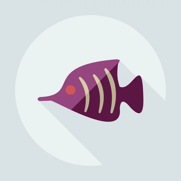 Flat modern design with shadow icons small fish