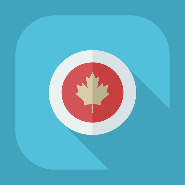 Плоский современный дизайн с эмблемой теневых икон Канады — стоковый вектор