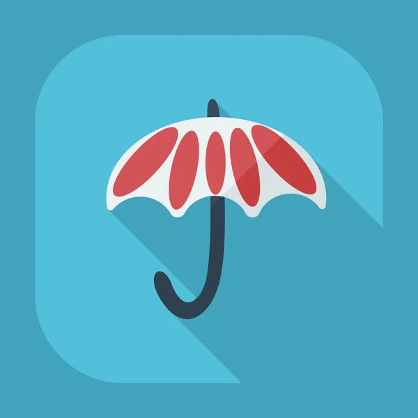 Flat modern design with shadow icons umbrella