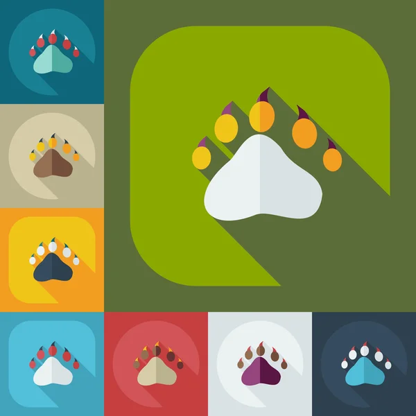 Flat modern design with shadow icons bear trail