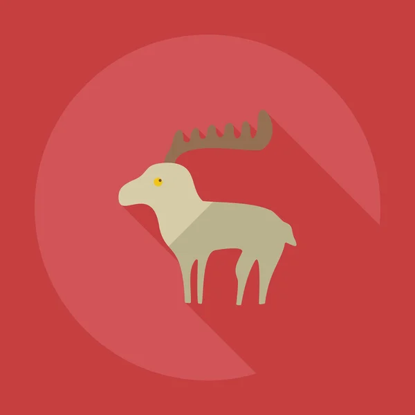 Plat modern design met schaduw pictogrammen moose — Stockvector