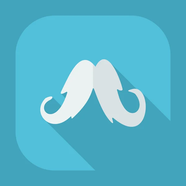 Design moderne plat avec des icônes d'ombre moustache mexicaine — Image vectorielle