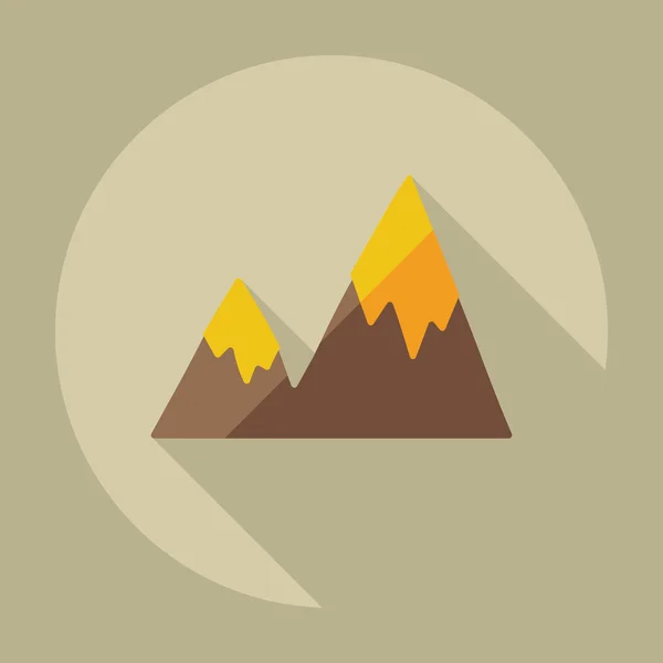 Flat modern design with shadow icons mountains