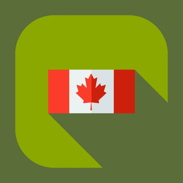 Современный дизайн с теневыми иконами флага Канады — стоковый вектор