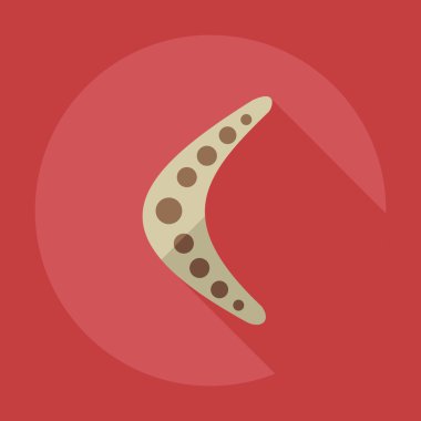 Gölge simgeler bumerang ile düz modern tasarım