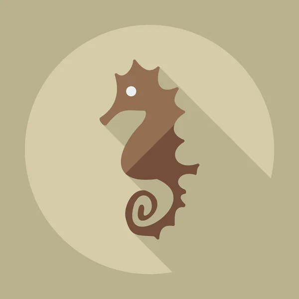 Современный дизайн с теневыми иконами морских коньков — стоковый вектор