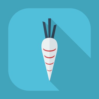 Gölge simgeler havuç ile düz modern tasarım