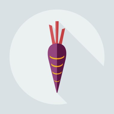 Gölge simgeler havuç ile düz modern tasarım