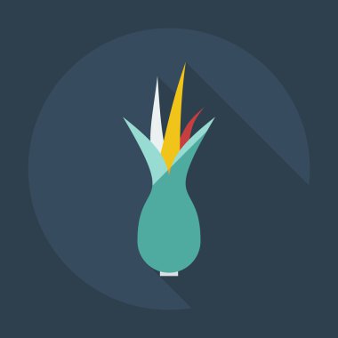 Gölge simgeler soğan ile düz modern tasarım