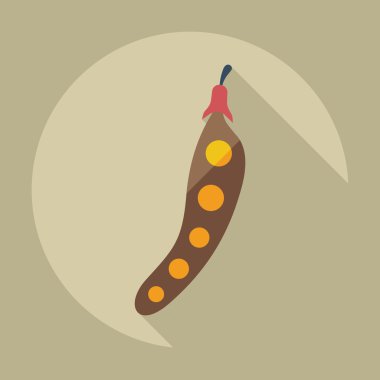 Gölge simgeler fasulye ile düz modern tasarım