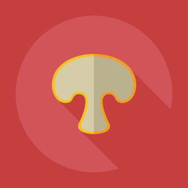 Gölge simgeler mantar ile düz modern tasarım