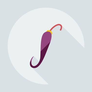 Gölge simgeler sıcak biber ile düz modern tasarım