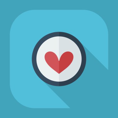 Gölge simgeler sonsuz sevgi ile düz modern tasarım