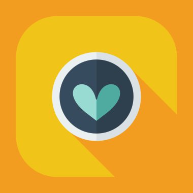 Gölge simgeler sonsuz sevgi ile düz modern tasarım