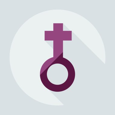 Gölge simgeler kadın düz modern tasarım