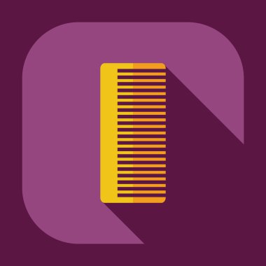 Gölge simgeler tarak ile düz modern tasarım