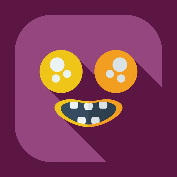 Diseño moderno plano con iconos de sombra smiley happy — Vector de stock