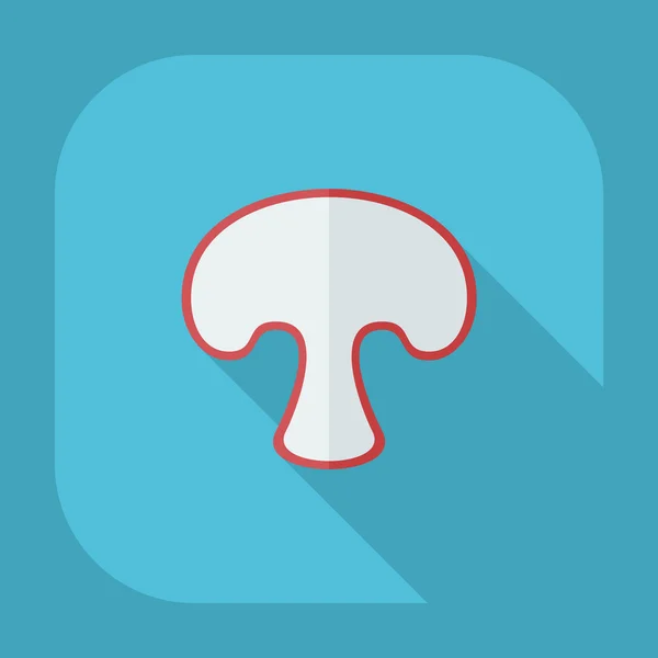 Design moderne plat avec des icônes d'ombre champignon — Image vectorielle