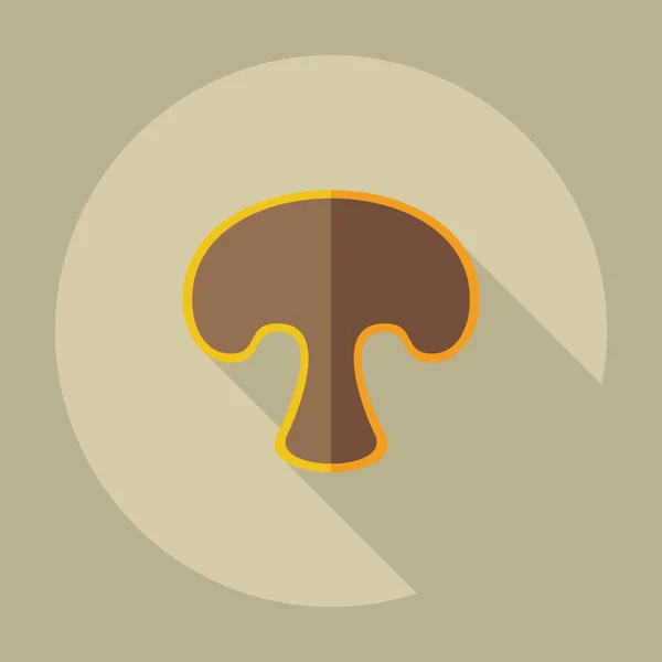 Design moderno piatto con icone ombra fungo — Vettoriale Stock
