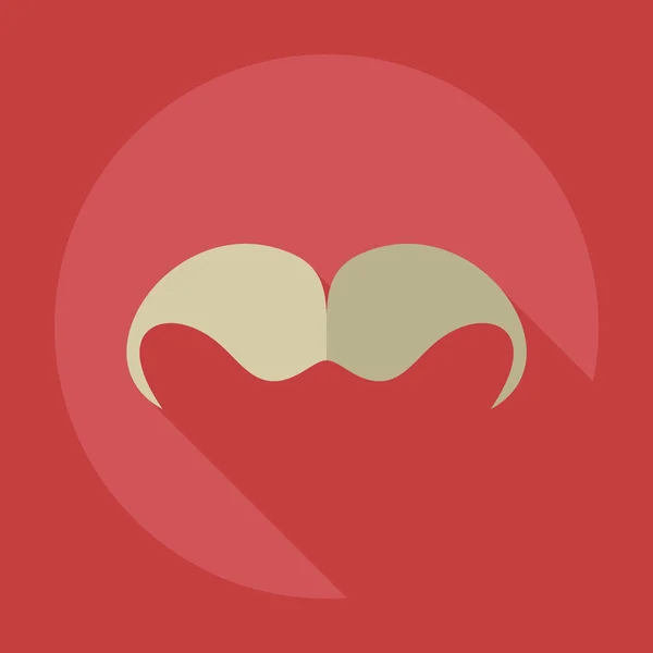 Design moderne plat avec des icônes d'ombre moustache — Image vectorielle