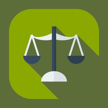 Gölge simgeler yasa ile düz modern tasarım