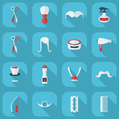 Düz kavramı, Gölge Stili ile set modern tasarımı