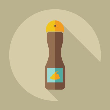 Gölge simgeler saç spreyi ile düz modern tasarım