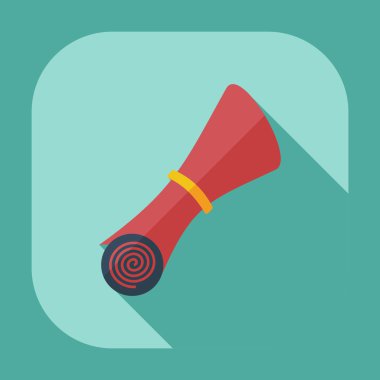 Gölge simgeler klasör kararname ile düz modern tasarım