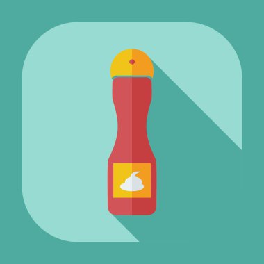 Gölge simgeler saç spreyi ile düz modern tasarım