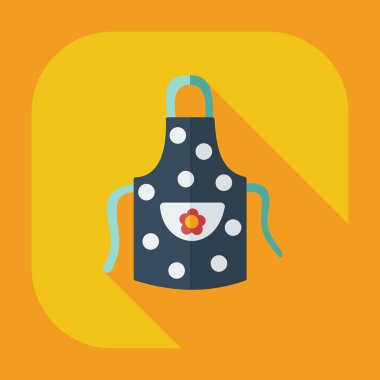 Gölge simgeler önlük ile düz modern tasarım