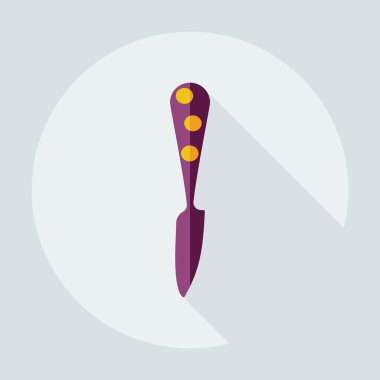 Gölge simgeler yemek ile düz modern tasarım