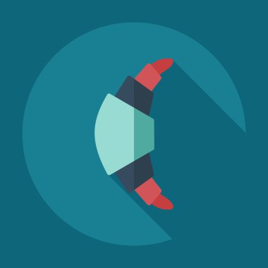 Gölge simgeler tatlılık ile düz modern tasarım