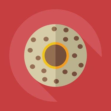 Düz modern tasarımı ile gölge simgeler daire