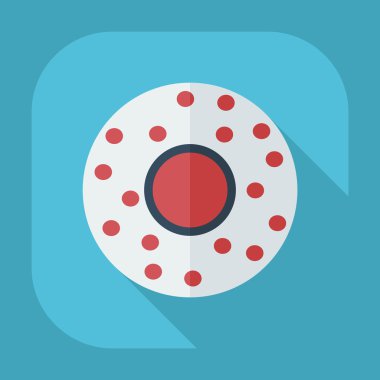 Düz modern tasarımı ile gölge simgeler daire