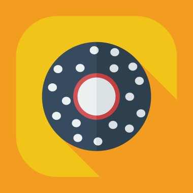 Düz modern tasarımı ile gölge simgeler daire