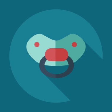 Gölge simgeler emzik ile düz modern tasarım